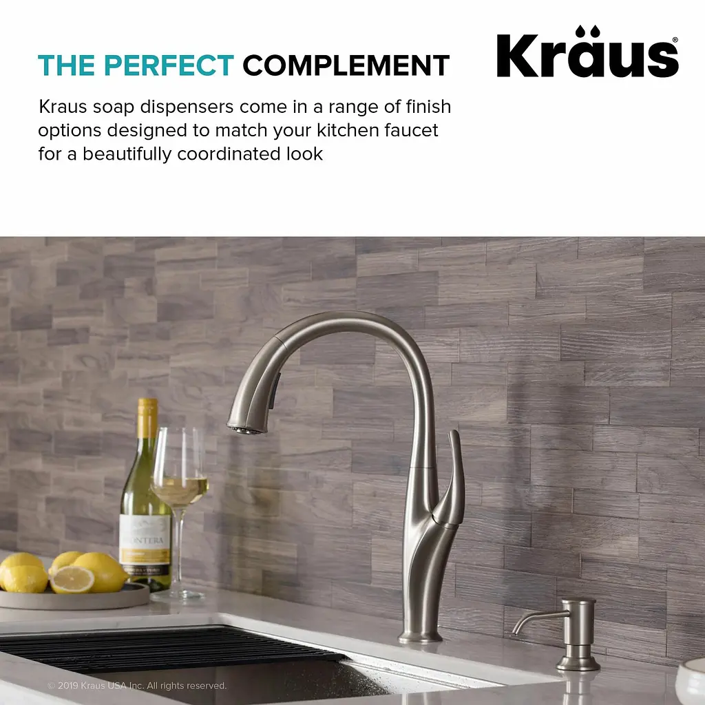 Дозатор для миючого засобу Kraus KSD-80CH, Хром - фото 6