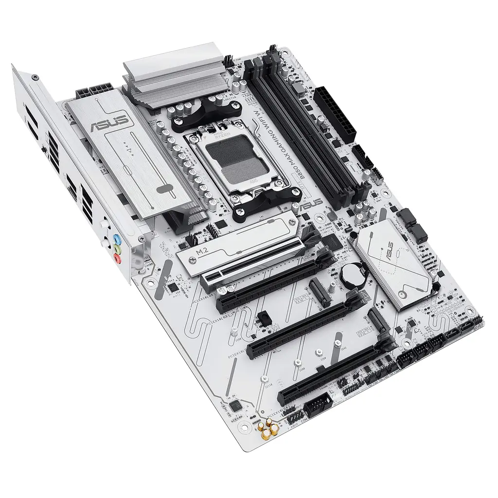 Материнская плата B850 MAX GAMING WIFI W sAM5 B850 4xDDR5 M.2 HDMI DP Wi-Fi BT ATX белый Asus teh0018993 - фото 5