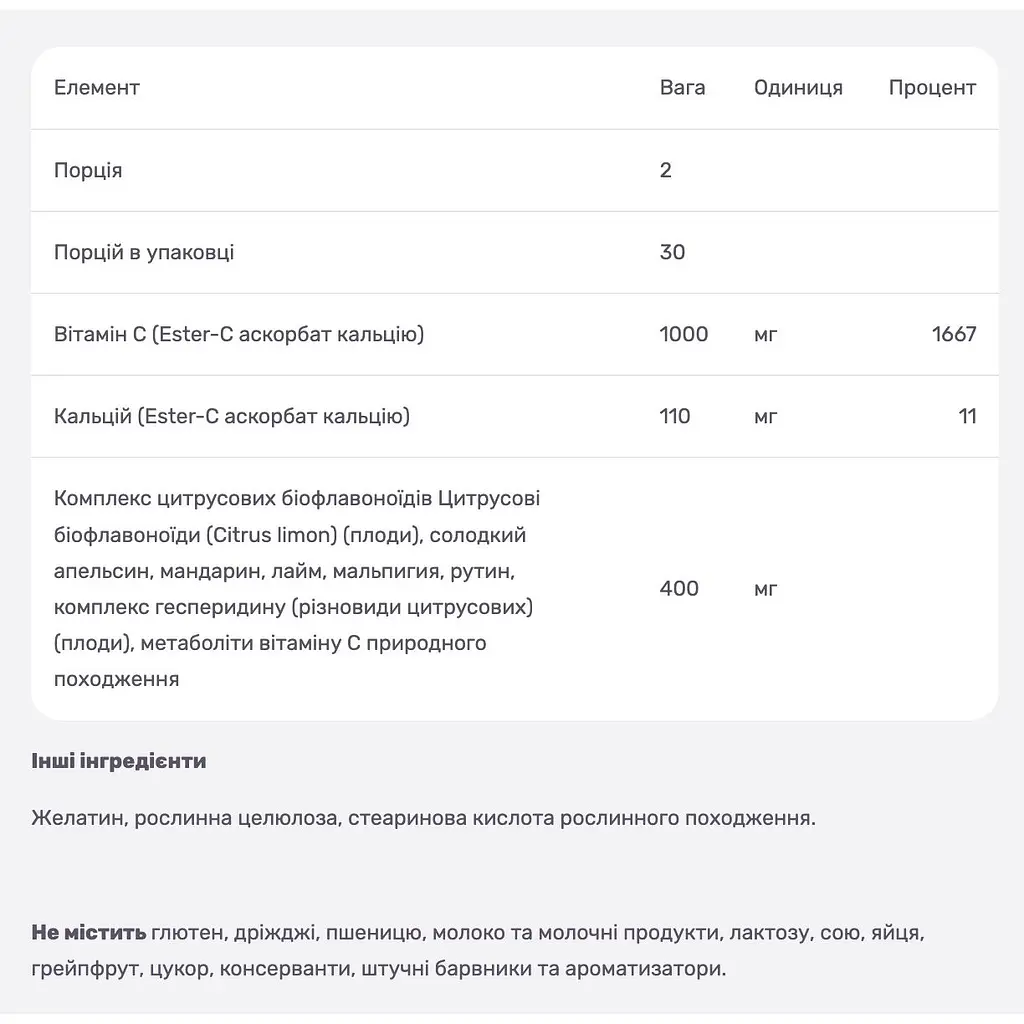 Естер-С з біфлавоноїдами American Health 500 мг 60 капсул - фото 3