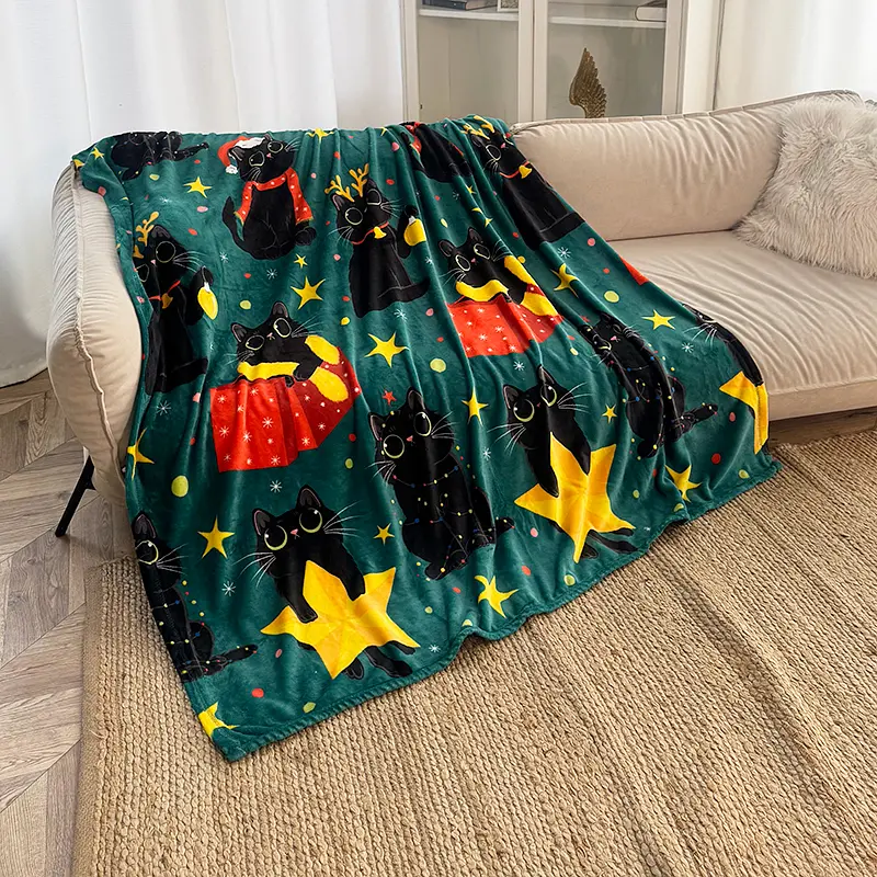 Плед фліс Зірки і котики 150x200 см Love You 9119 - фото 6