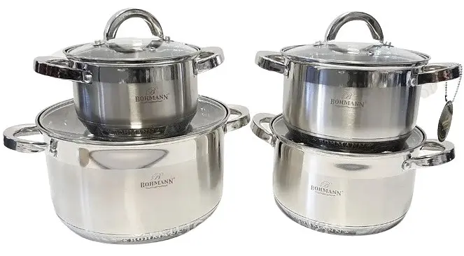 Набір каструль з кришками Bohmann BH-0716, 8 предметів - фото 2