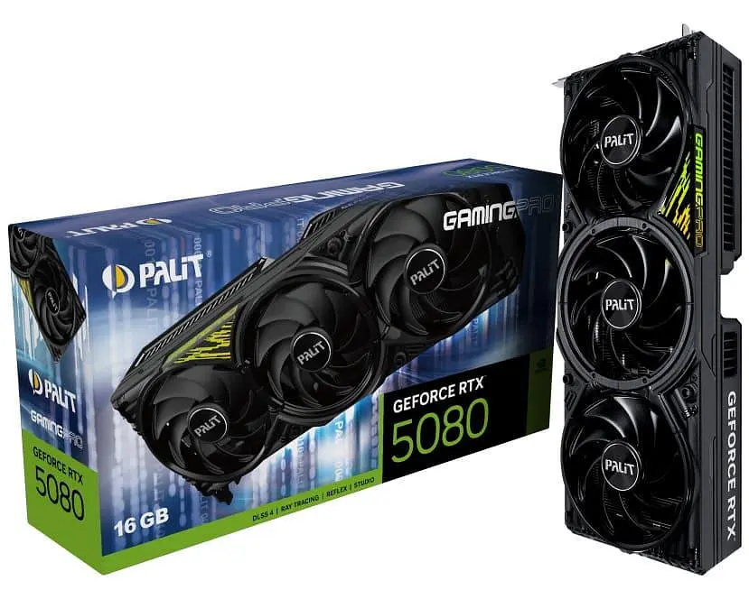 Відеокарта Palit RTX 5080 16GB GamingPro V1 (NE75080019T2-GB2031Y) (GDDR7, 256 bit, PCI-E v5.0 x16) - фото 9
