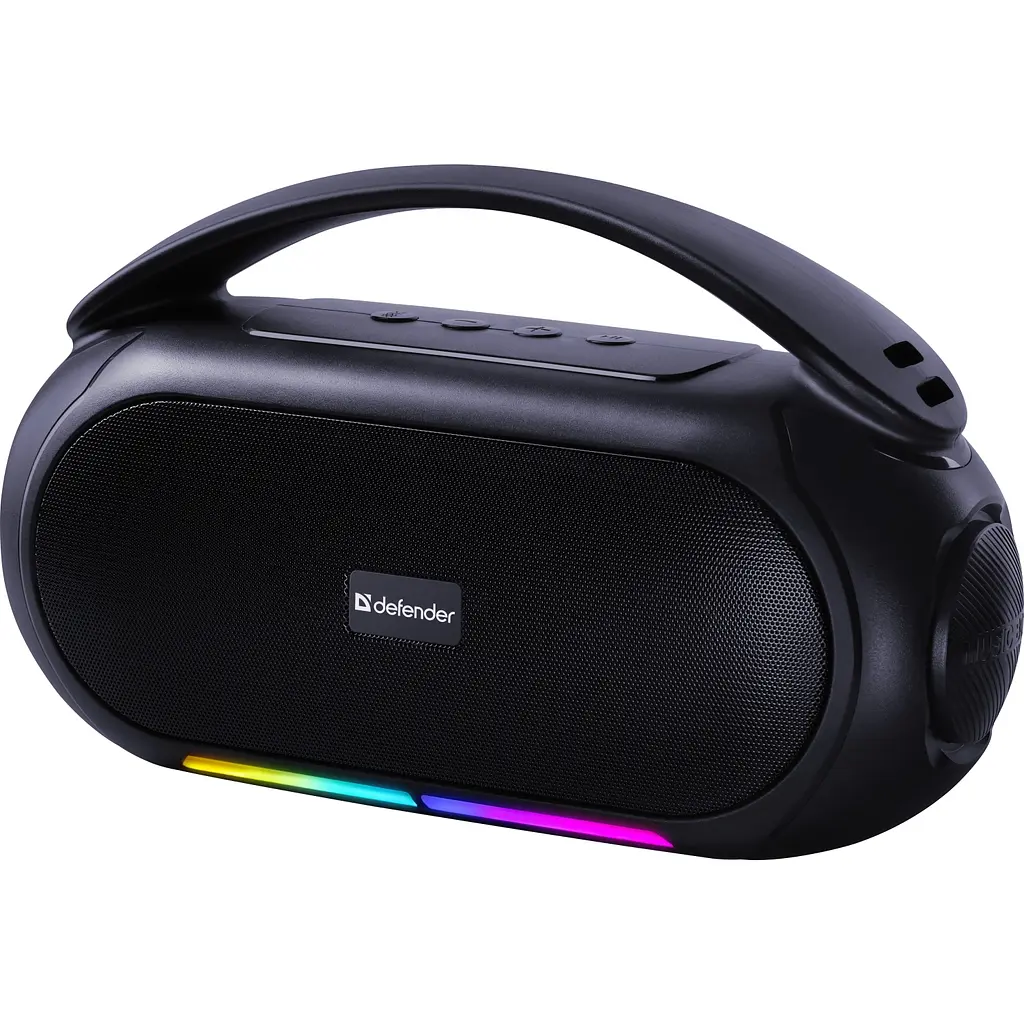 Акустична система 1.0 Defender Beatbox 12, 12Вт, Bluetooth/RGB/FM/USB/TF/MIC/ чорна - фото 2
