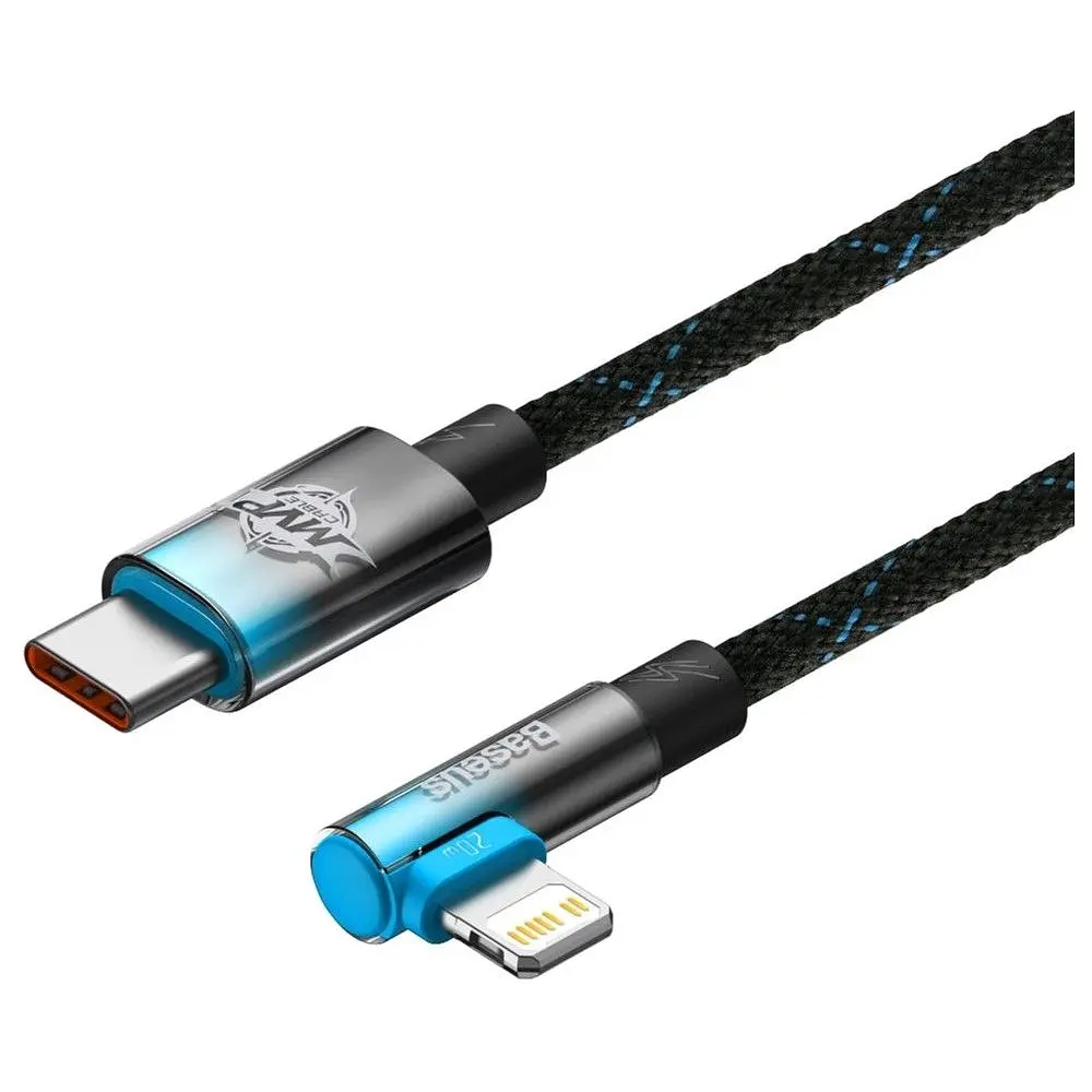 Кабель Baseus MVP 2 USB Type-C - Lightning (M/M), 20W, 1 м Black/Blue (CAVP000221) - фото 5