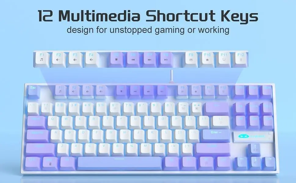 Клавіатура MageGee MK-STAR Red Switch (6971969728752-UA) Lilac (G-000003952) - фото 3