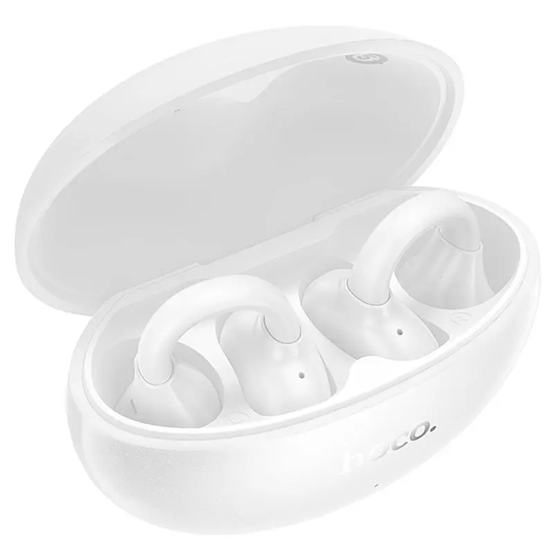 Бездротові TWS навушники Hoco EA8 Warm clip-on (App) White - фото 3