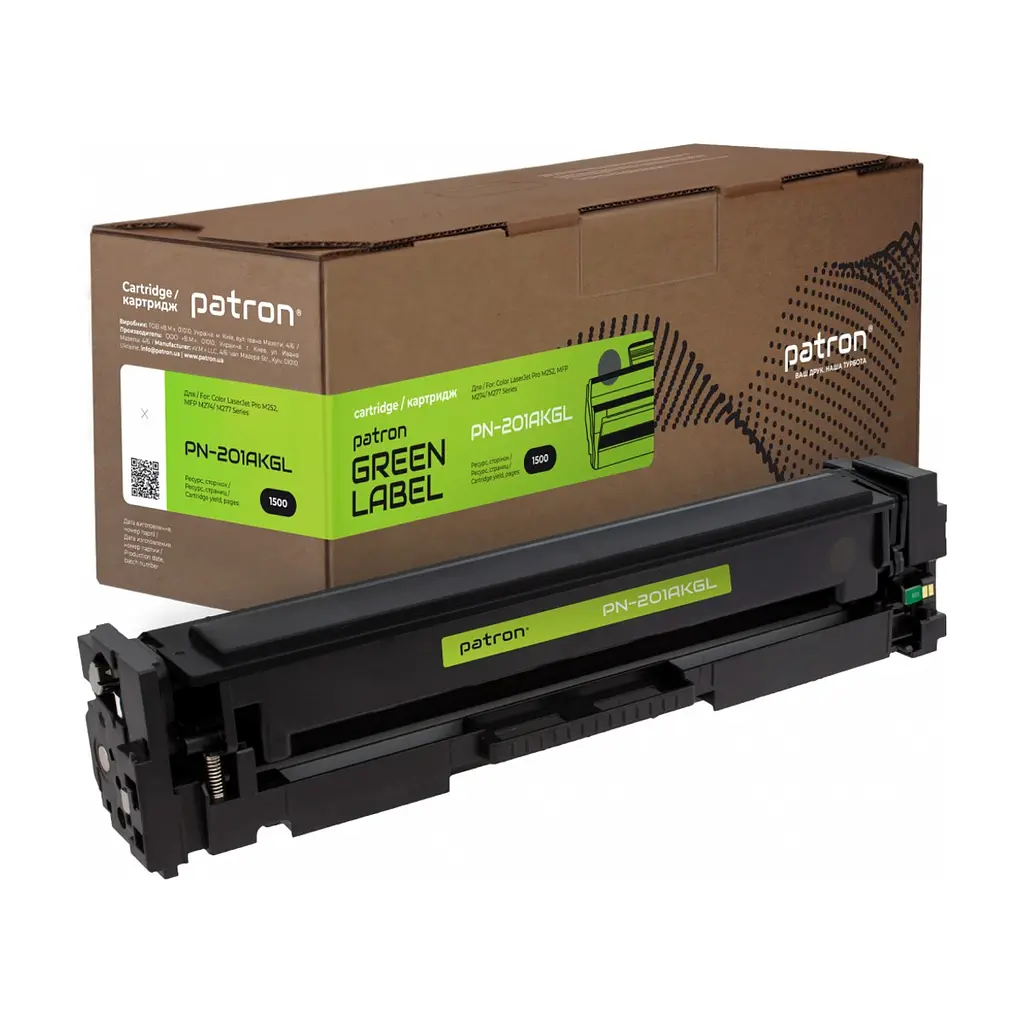 Картридж Patron HP CLJ CF400A BLACK GREEN Label (PN-201AKGL)