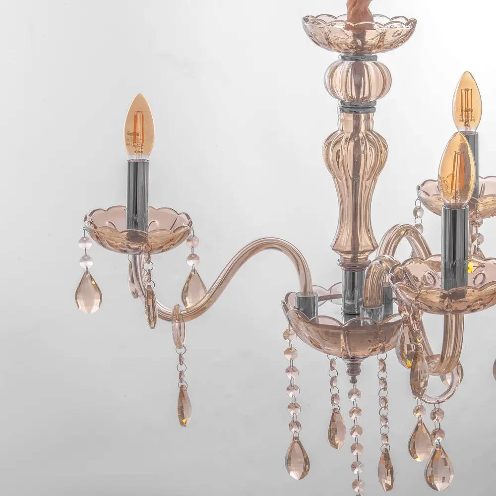 Люстра свеча Brille подвесная хрустальная E14 40W CH (BCL-684S/3) - фото 6