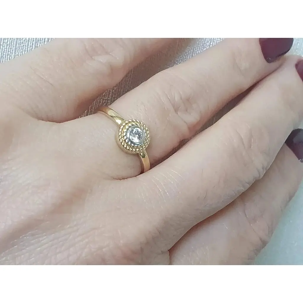 Золотое кольцо Харьковская ювелирная фабрика с фианитом. 700376-Рр ЕВРО 17,5 - фото 2