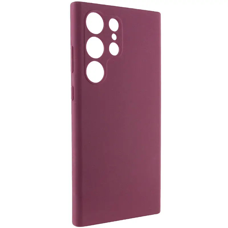 Чохол Silicone Cover Lakshmi Full Camera (AAA) для Samsung Galaxy S23 Ultra Бордовий / Plum - фото 2