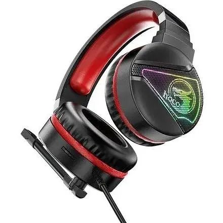 Навушники Hoco W104 Drift Gaming повнорозмірні ігрові чорно-червоні - фото 2