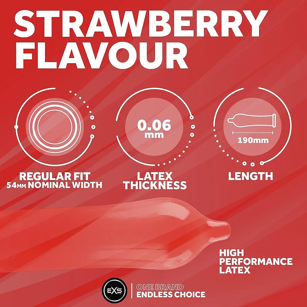 Презерватив EXS Strawberry Flavour Condom 1 шт 81240004927 104683 - фото 5