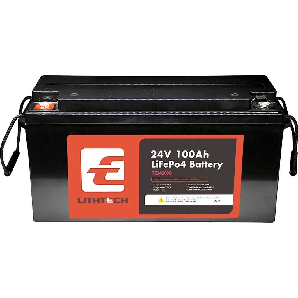 Акумулятор Lithtech LiFePO4 24V (25.6V/100Ah/2560Wh) (TE24100B) [157973] - фото 2