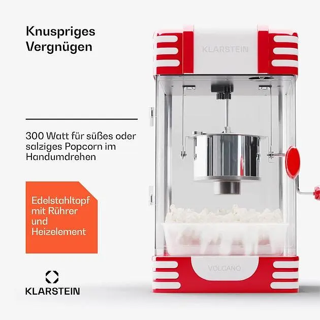 Аппарат для приготовления попкорна Klarstein Volcano (10045352) - фото 4