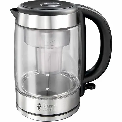 Электрочайник Russell Hobbs Glass 1.7 л стекло подсветка серебристо-черный kuh0015303 - фото 3