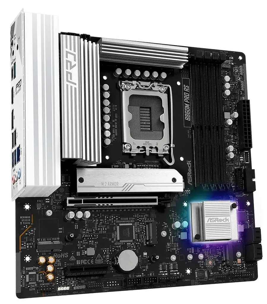 Материнська плата ASRock B860M PRO RS (B860M PRO RS) (Socket 1851, Intel B860, Micro-ATX) - фото 3
