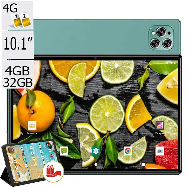 Планшет-телефон Adronix Elit Tab 10 LTE Green 4/32 DUAL SIM 10.1" IPS + Чохол у ПОДАРУНОК - фото 2