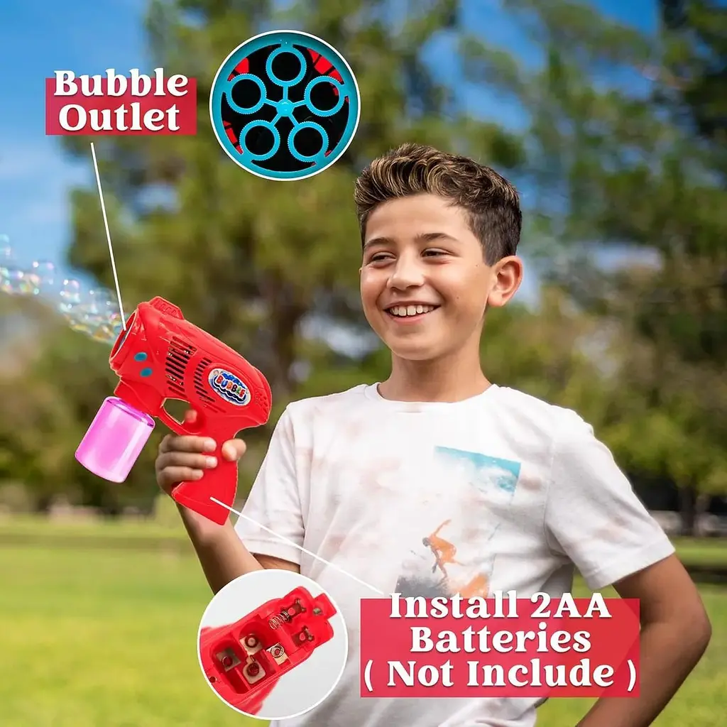 Набор пузырьковых пистолетов JOYIN Bubbles Maker с 2 растворами для заполнения (всего 10 унций) 2 шт. - фото 6