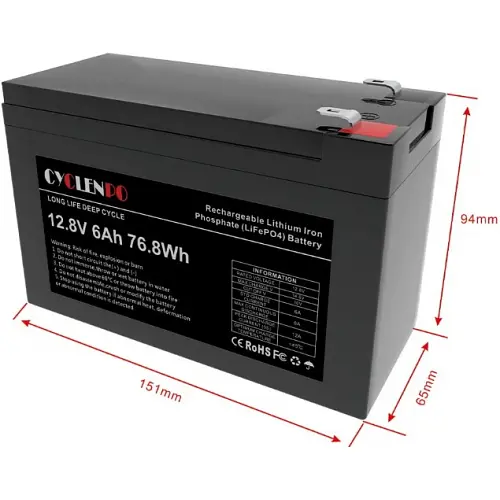 Аккумулятор Cyclen 12.8V 6AH LiFePo4 - фото 6