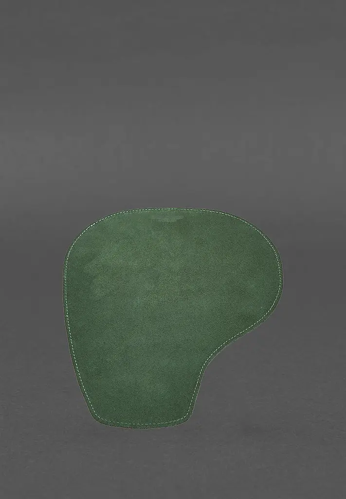 Коврик для мышки "Грушка" из натуральной кожи зеленый Crazy Horse - фото 5