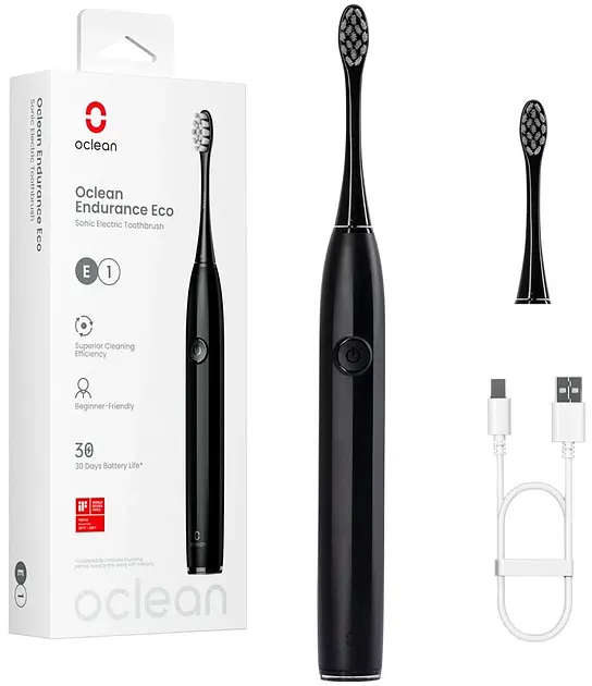 Электрическая зубная щетка Oclean Endurance Eco Electric Toothbrush Black - фото 5