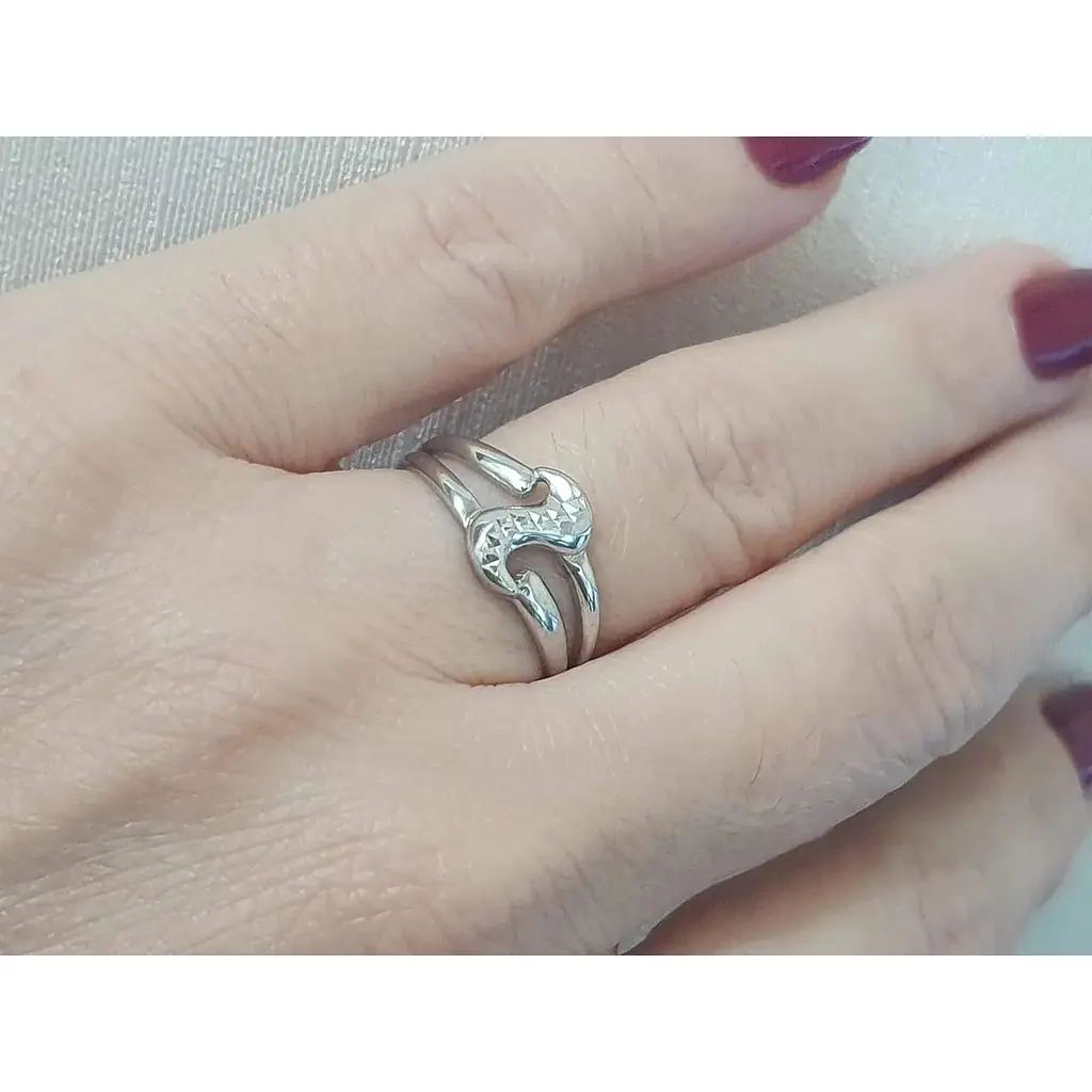 Срібне кільце Tango з алмазною гранню. 310160С 17,5 - фото 4