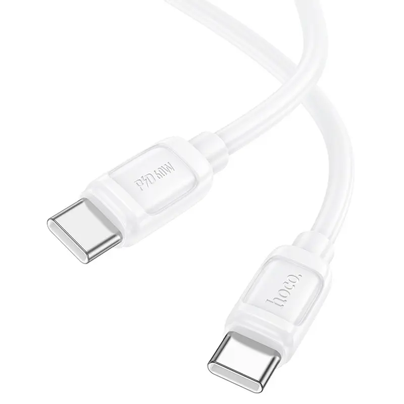 Дата кабель Hoco X115 Surpass Type-C to Type-C 60W (1m) White - фото 2