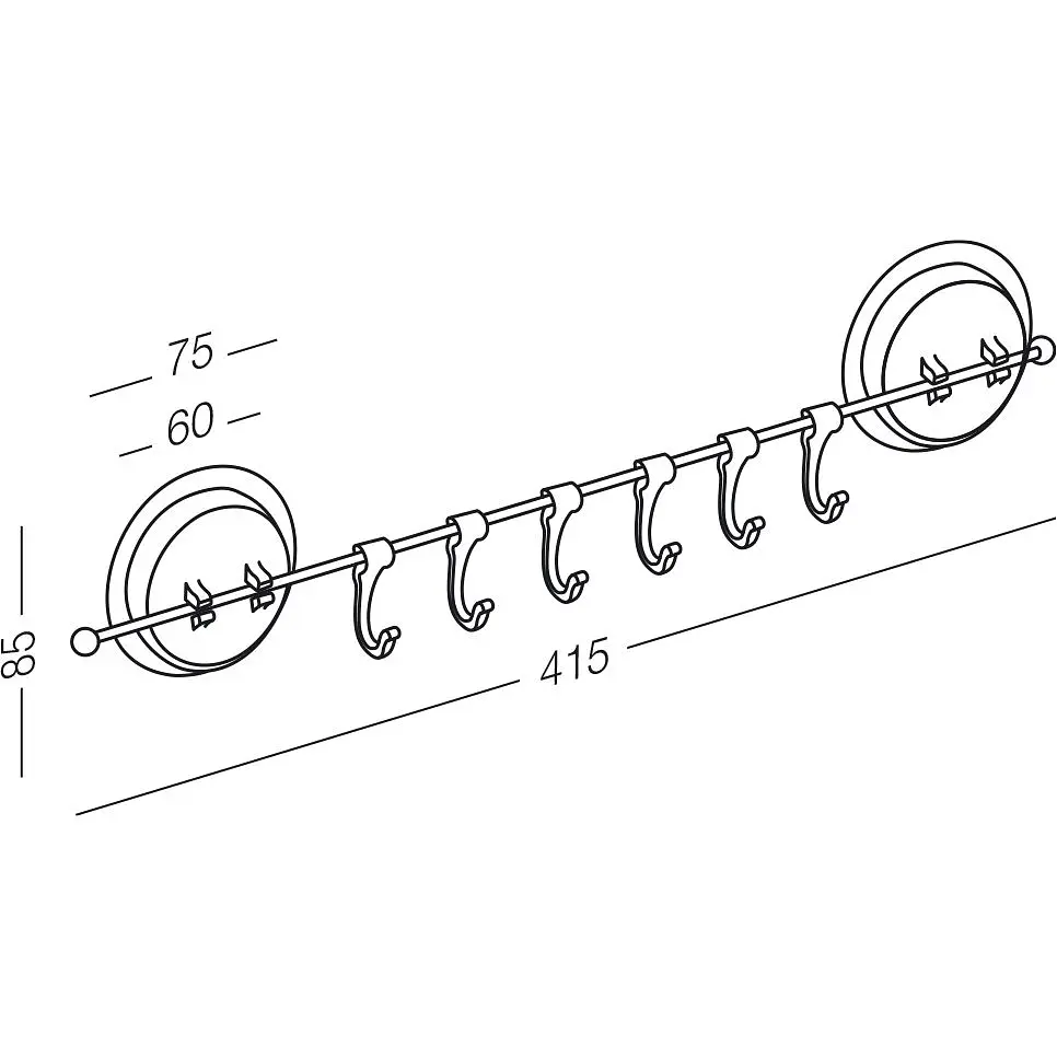 Универсальный держатель с крючками MVM BP-8, белый (BP-8 WHITE) - фото 10