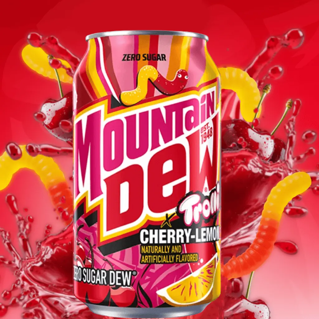 Газований напій Mountain Dew Zero Sugar Trolli Candy Cherry Lemon 355 мл - фото 2