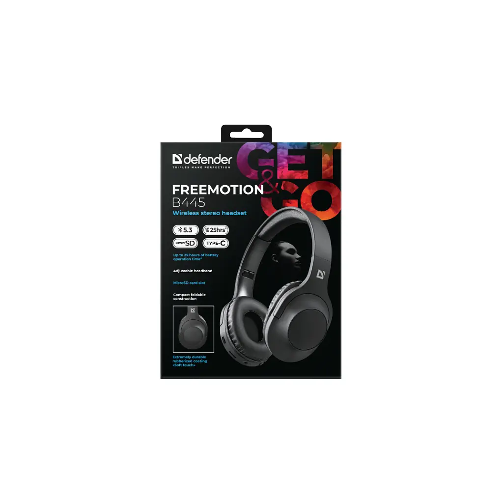 Навушники Defender FreeMotion B445 Bluetooth Black (63445) - фото 11
