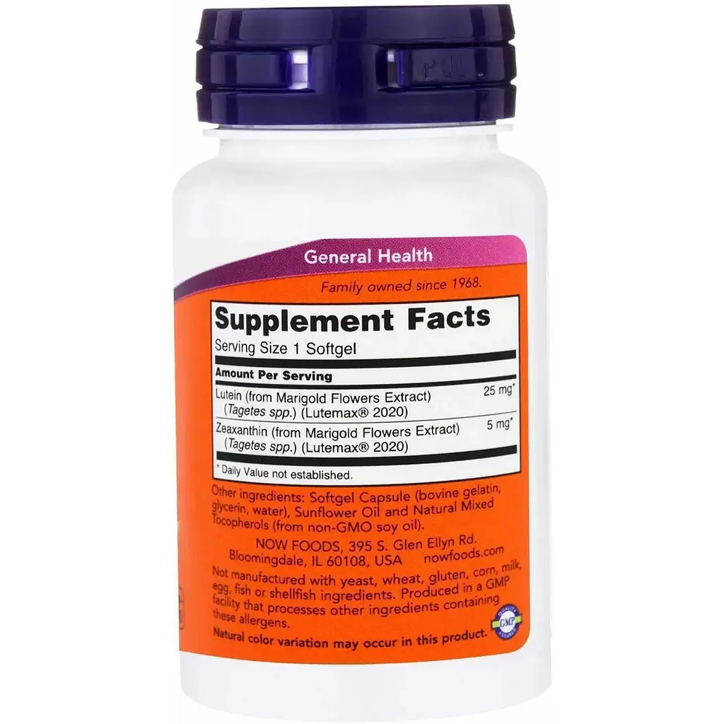 Лютеїн і зеаксантин Now Foods Lutein & Zeaxanthin 60 гелевих капсул - фото 2