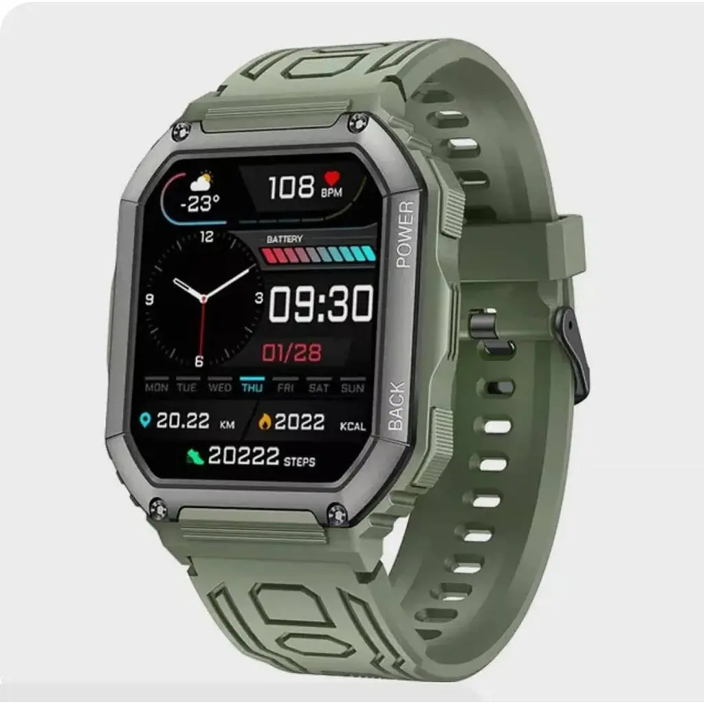 Смарт-годинник Lige Tank K06 Green (KTK0001R06G) - фото 2