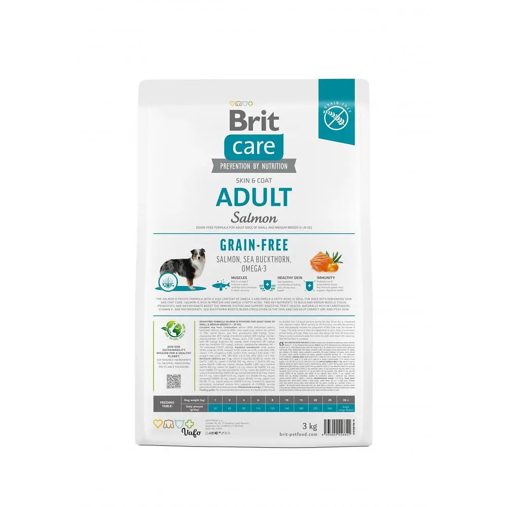 Сухой корм Brit Care Dog Grain-free Adult для собак малых и средних пород, беззерновой с лососем, 3 кг - фото 9