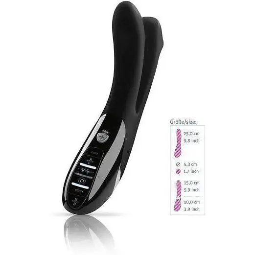 Вибратор двойной с электростимуляцией Mystim Tingling Aparte eStim Black миостимулятор - фото 2