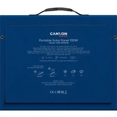 Портативная солнечная панель Canyon (CND-SP100W) - фото 9