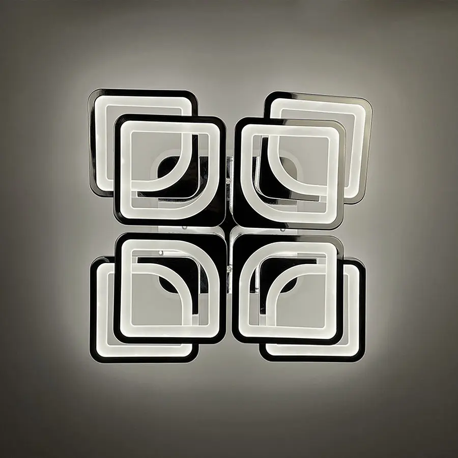 Светодиодная LED люстра с RGB подсветкой в ​​корпусе цвета хром Ст. A 2281/4+4 S RGB CH | Line F - фото 2