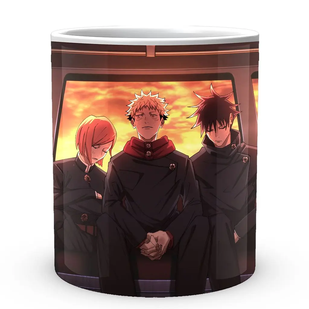 Кухоль GeekLand Jujutsu Kaisen Магічна Битва Ітадорі Нобара Мегумі JK.02.19 330 мл білий - фото 2