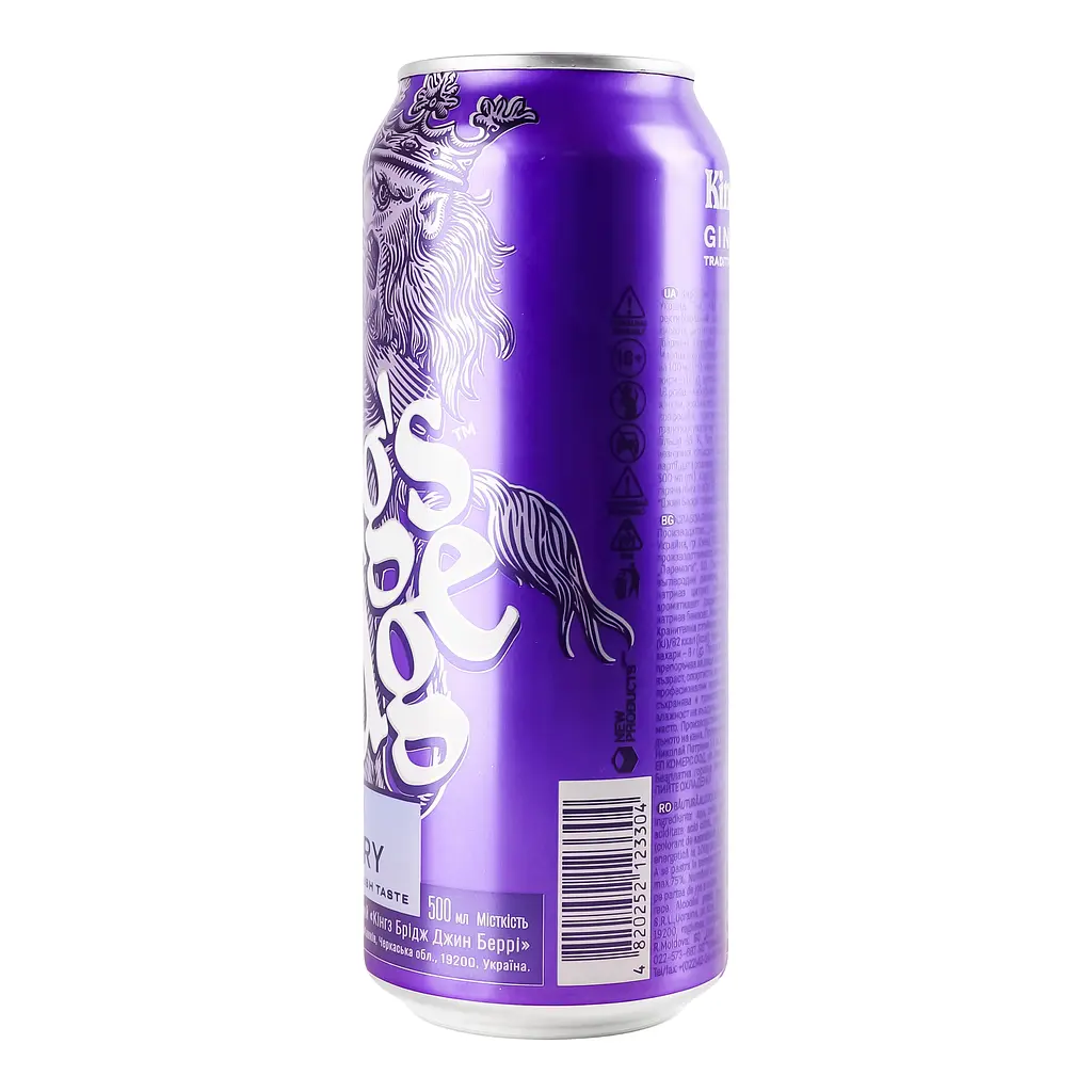 Напиток слабоалкогольный King's Bridge Gin & Berry сильногазированный 7% 0.5 л - фото 2