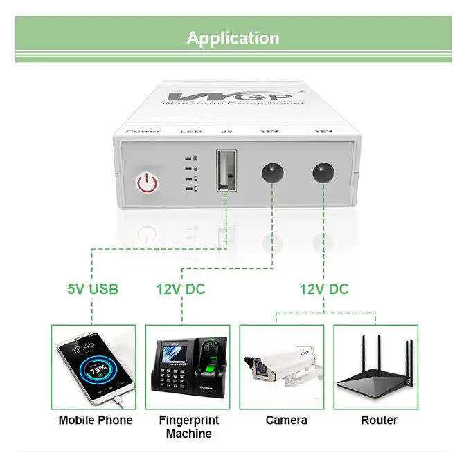 UPS ИБП бесперебойное питание для роутера/коммутатора/PON WGP 5V/12V/12V, 1A, 8800mAh - фото 7