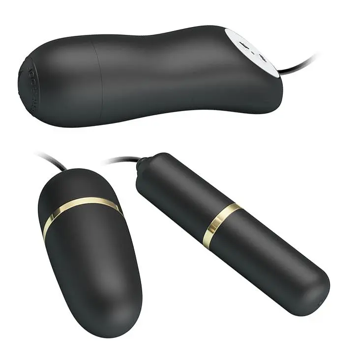Набор игрушек Pretty Love Double Vibro Bullet 2 шт. черный - фото 7