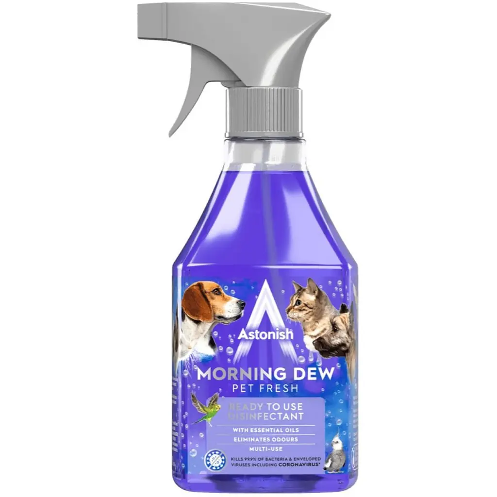 Дезінфікуючий спрей для усунення запаху домашніх тварин Astonish Pet Fresh Morning Dew 550 мл