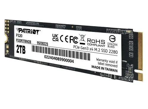 Твердотільний накопичувач SSD Patriot 2Tb, P320, PCI-E 3.0 x4, M.2 2280, 3D TLC, 3000/2200 МБ/с teh0019793 - фото 4