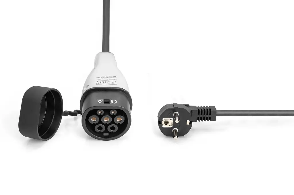 Кабель зарядный Digitus EV Single Phase, 230V, 8-16А, 5 m, Schuko to Type 2, с блоком управления и teh0018831 - фото 9