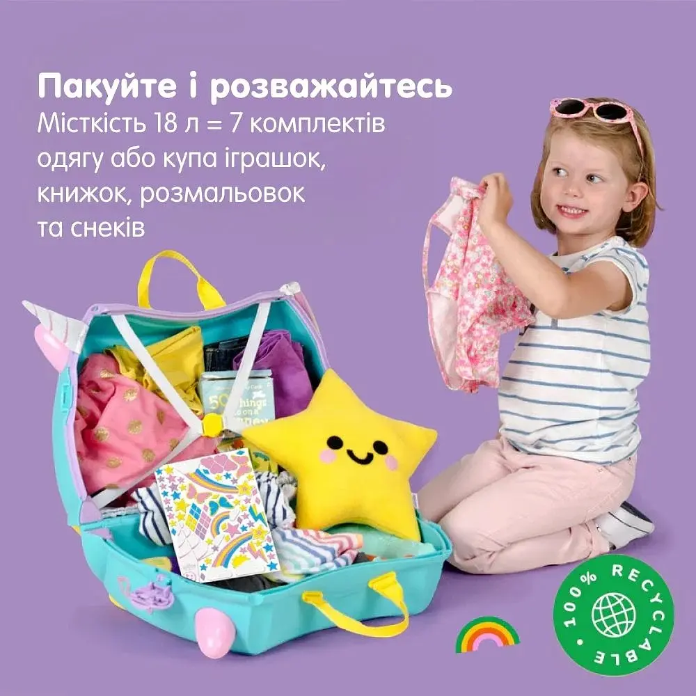 Дитяча валіза для подорожей Trunki Una the Unicorn (0287-GB01-UKV) - фото 5