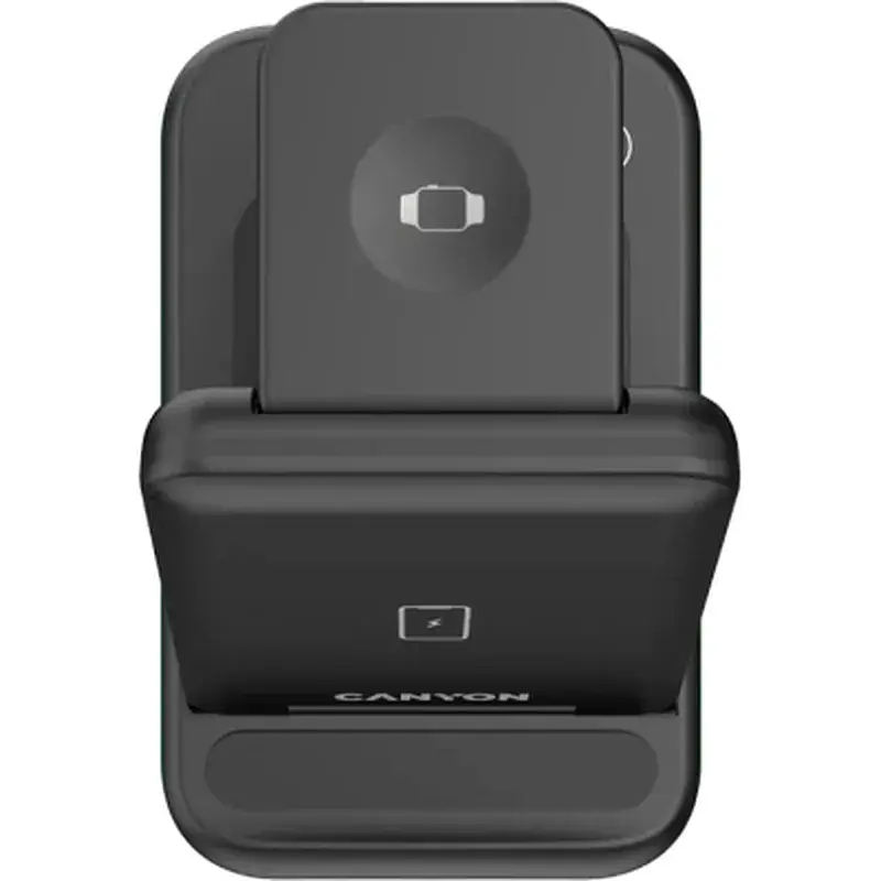 Зарядний пристрій Canyon WS- 304 Foldable 3in1 Wireless charger (CNS-WCS304B) - фото 4