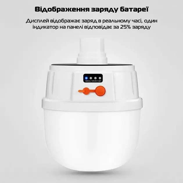 Акумуляторна кемпінгова LED лампа світильник із сонячною панеллю JD-2022 - фото 4