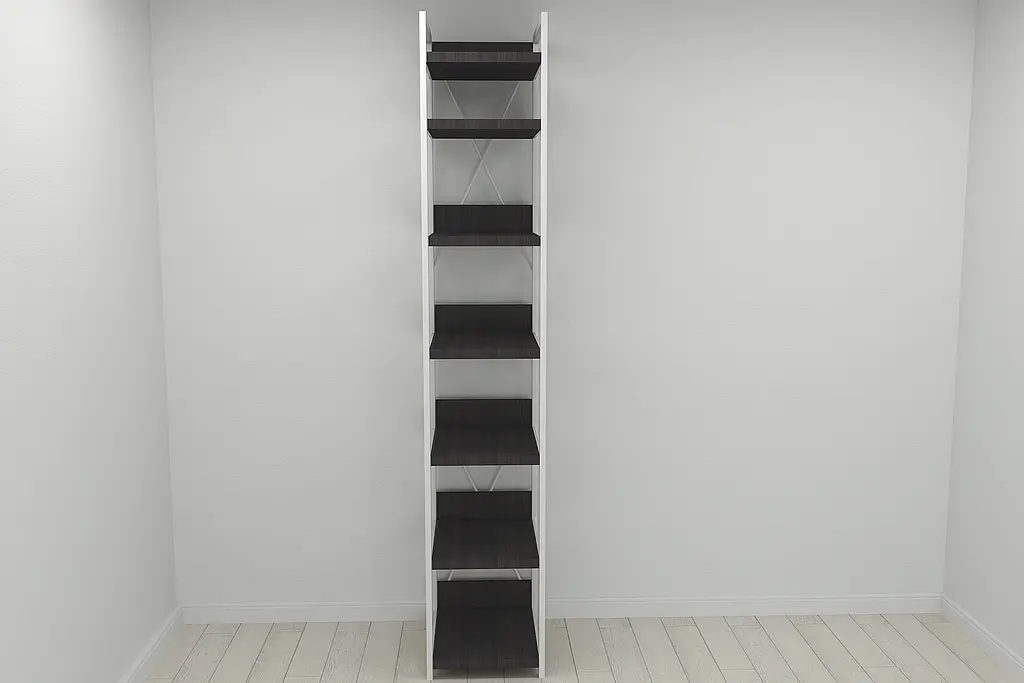Шафа Гардероб Уні секція 4 серії Коннект Ferrum-decor 220x40x50см Білий метал ДСП Венге Магія 32 мм (FRD-104556) - фото 4