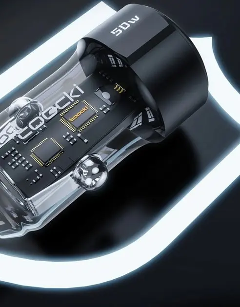 Зарядний для машини - Автоадаптер Toocki 50W PD3.0+QC3.0 1U (30 W) + 1C (20 W) TQ-CC25 - фото 7