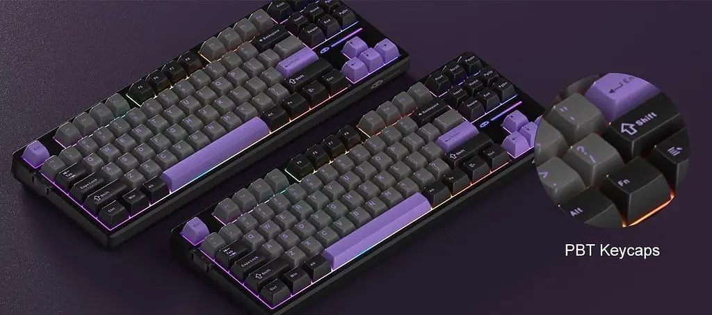 Клавіатура MageGee Light 87 RGB Blue Whale Switch Wireless (6971969728721-UA) Dark Purple (G-000003945) - фото 15