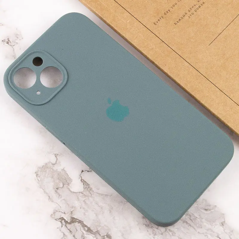 Чохол Silicone Case Full Camera Protective AA Apple iPhone 13 6.1" Зелений / Pine green - фото 4